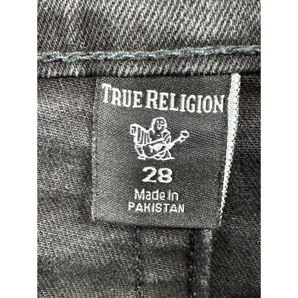 True Religion Mens Ricky Relaxed Straight Flap Pocket Black Jeans 28 Meas: 29x32 - Picture 5 of 8